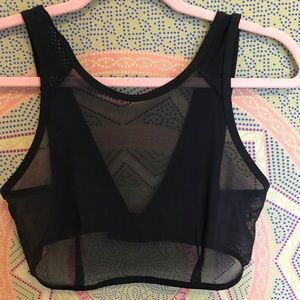 Lululemon mesh crop tank
